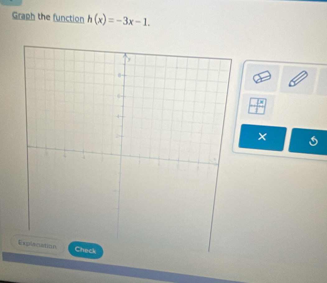 Graph the function h(x)=-3x-1. 
×