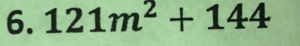 121m^2+144