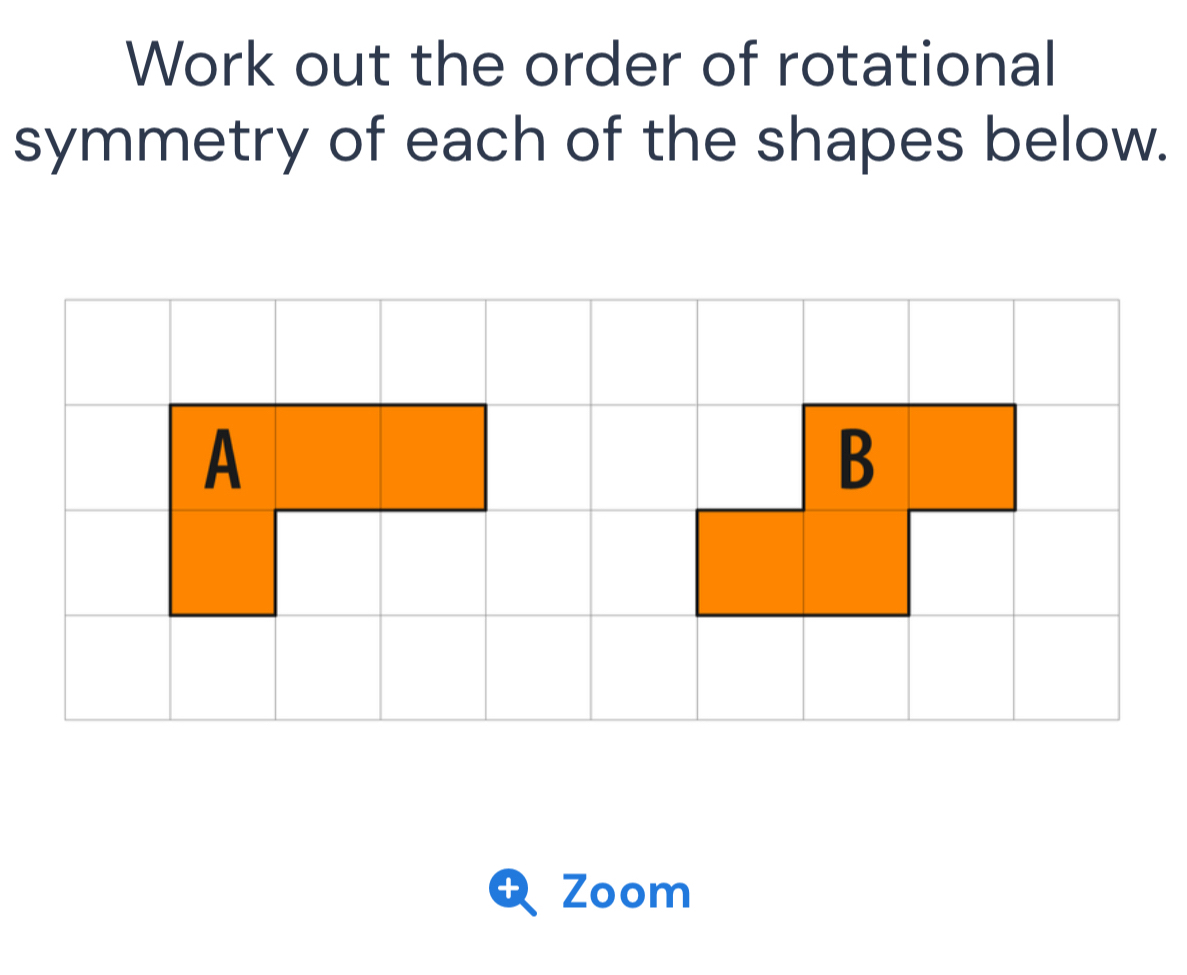 Solved: Work out the order of rotational symmetry of each of the shapes ...