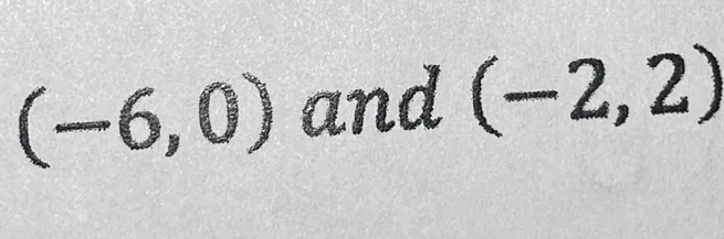 (-6,0) and (-2,2)