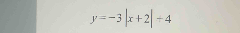 y=-3|x+2|+4