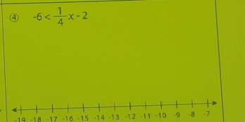 ④ -6
-19 -18 -17 -16 -15 -14 -13 -12