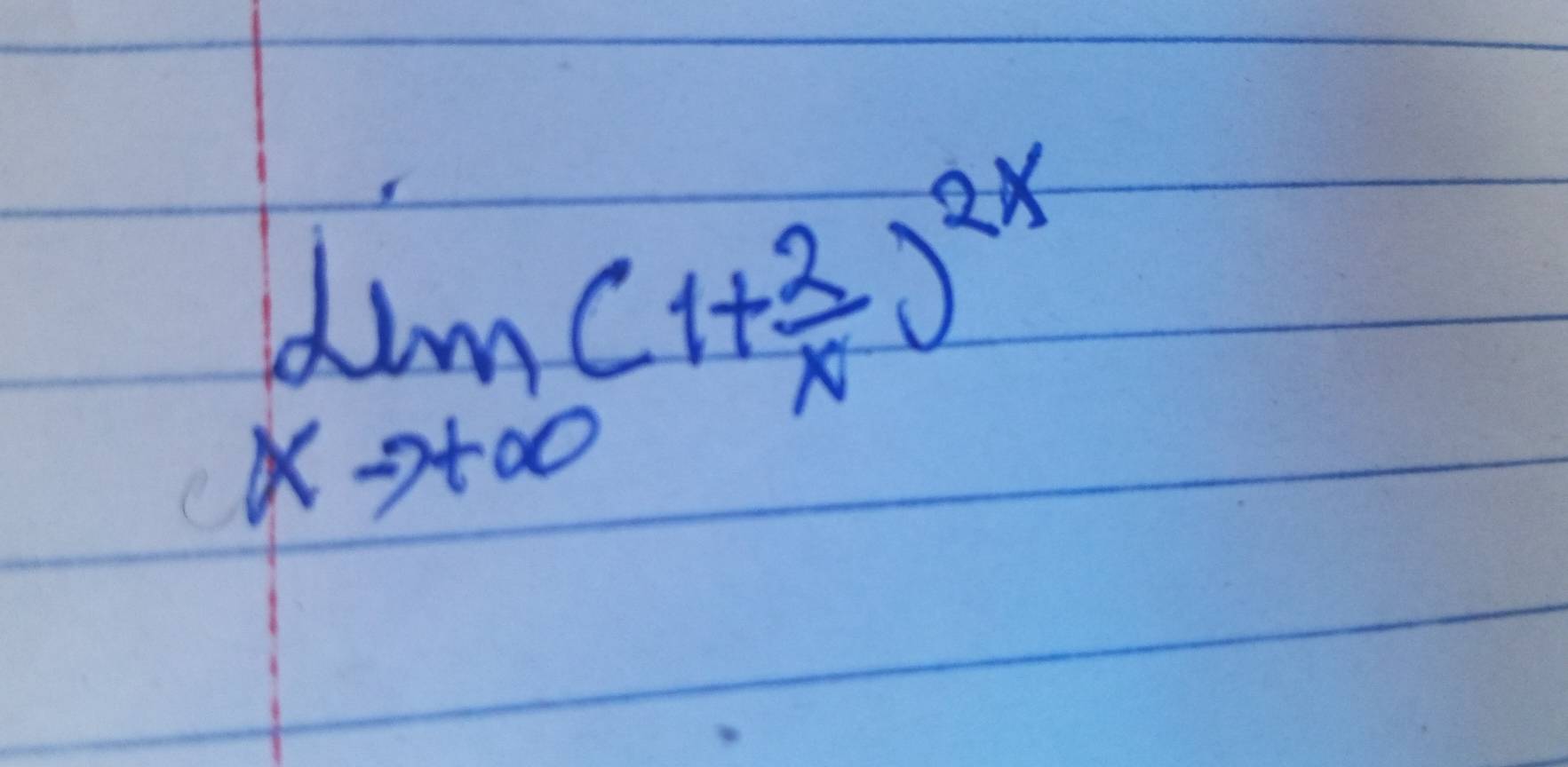 limlimits _xto +∈fty (1+ 2/x )^2x