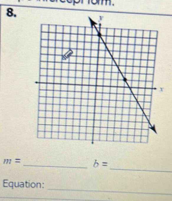 m orm. 
8. 
_
m=
_ b=
_ 
Equation: 
_