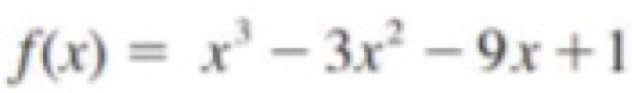 f(x)=x^3-3x^2-9x+1