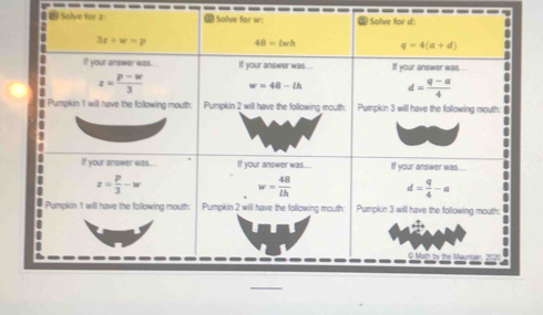 Solve fo