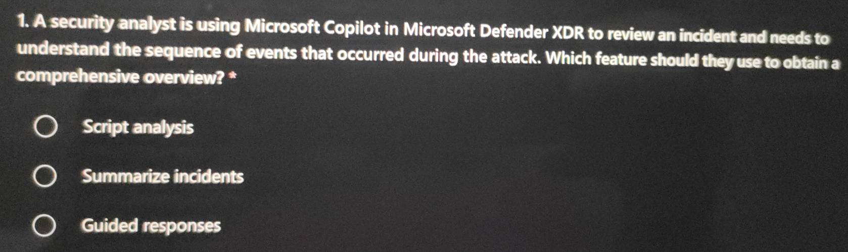 Solved: A security analyst is using Microsoft Copilot in Microsoft ...