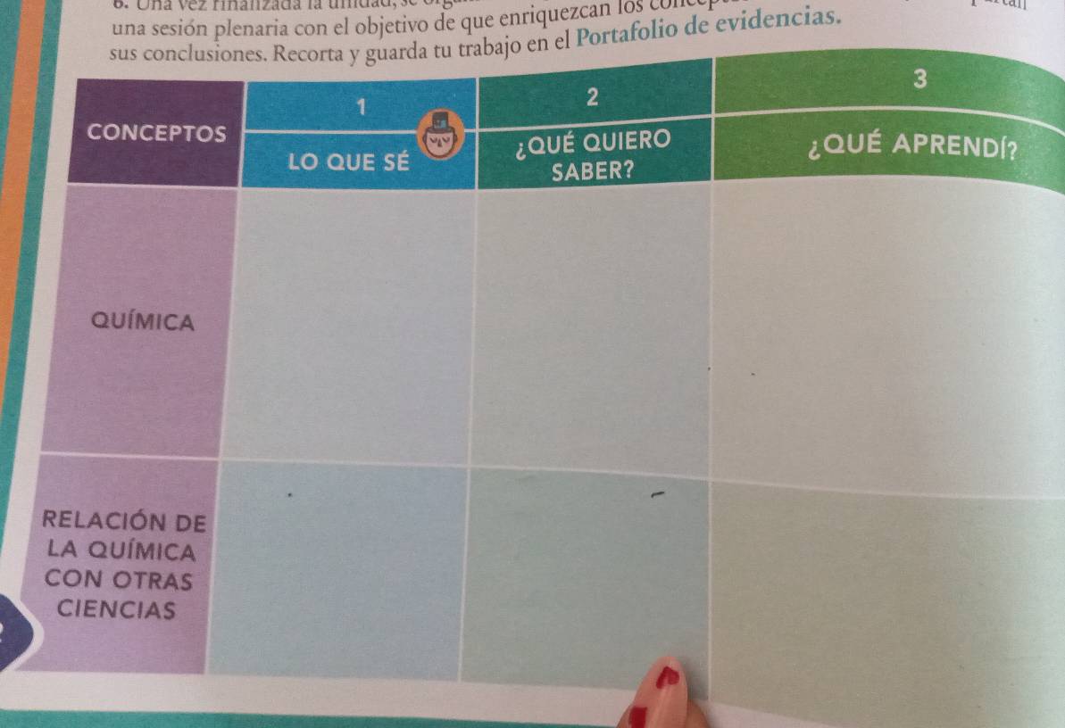 una sesión plenaria con el objetivo de que enriquezcan los con 
ortafolio de evidencias.