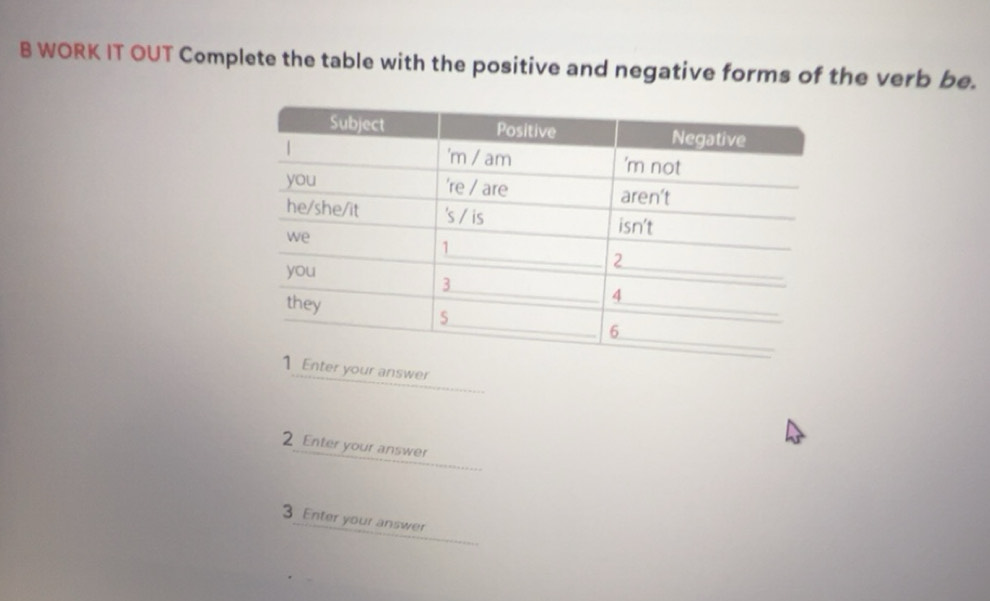 Giải quyết:WORK IT OUT Complete the table with the positive and ...