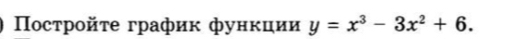 οстрοйτе график фунκции y=x^3-3x^2+6.