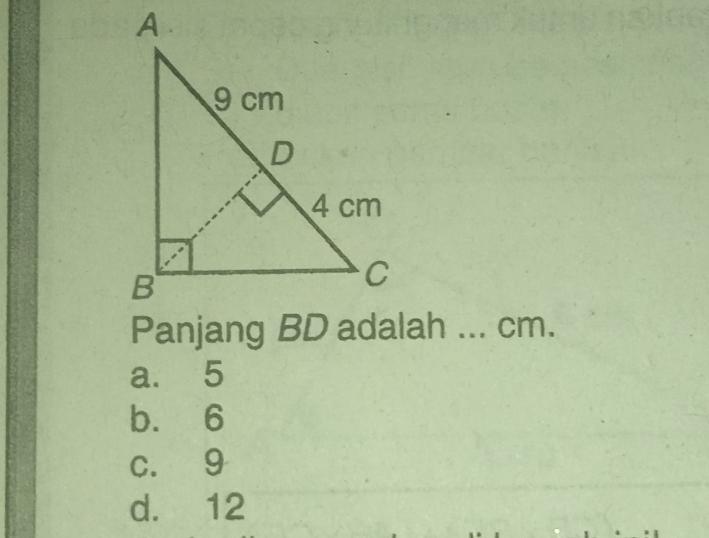 a. 5
b. 6
c. 9
d. 12