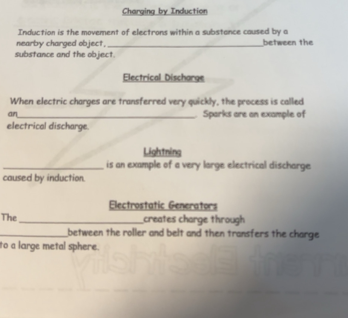 Solved: Charging by Induction Induction is the movement of electrons ...