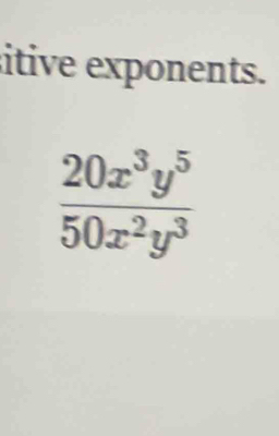 itive exponents.