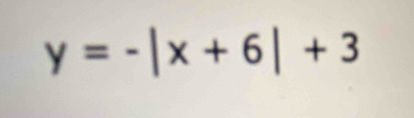 y=-|x+6|+3