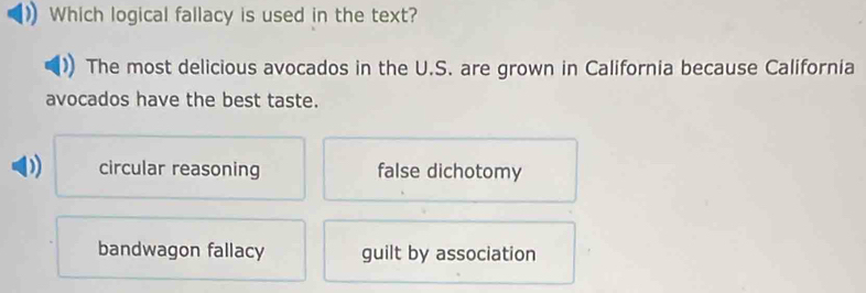 Solved: Which logical fallacy is used in the text? The most delicious ...