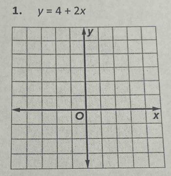 y=4+2x