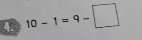 10-1=9-□