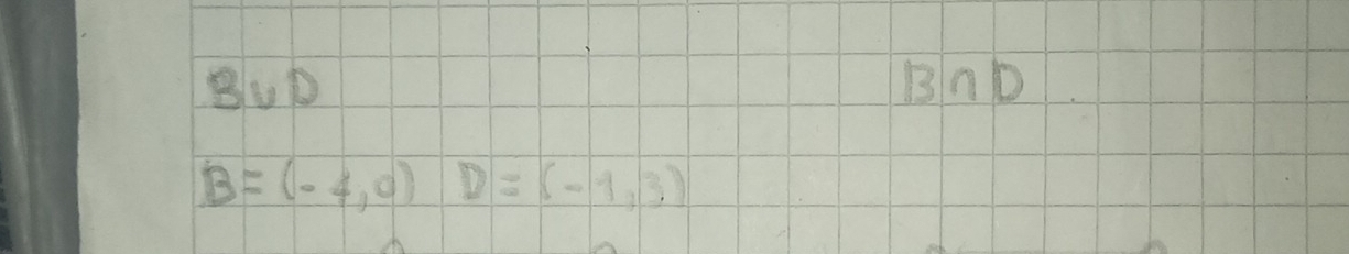 Bup B∩ D
B=(-4,0)D=(-1,3)