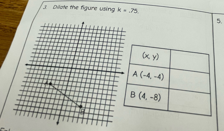 Dilate the figure using k=.75.
5.