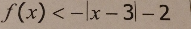 f(x)<-|x-3|-2