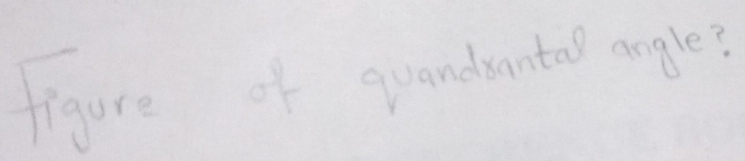 figure of quandsontad angle?