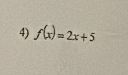 f(x)=2x+5