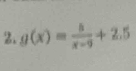 g(x)= 5/x-9 +2.5