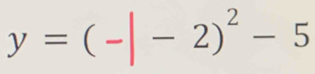 y=(-|-2)^2-5