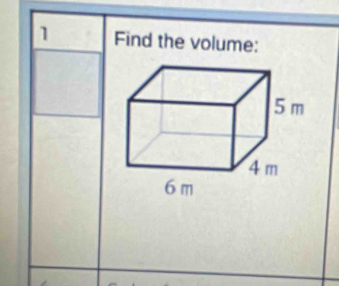 Find the volume: