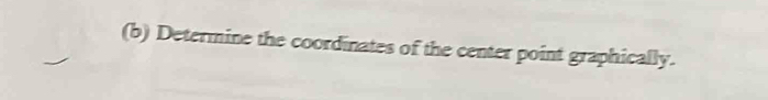 Determine the coordinates of the center point graphically.