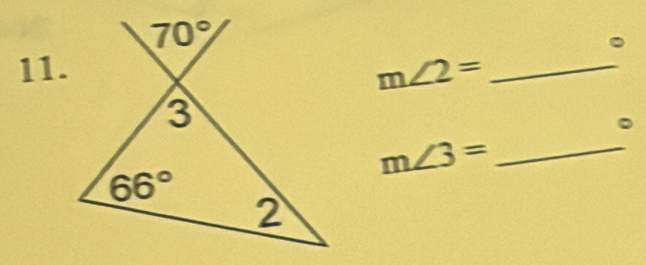 m∠ 2= _
。
_ m∠ 3=