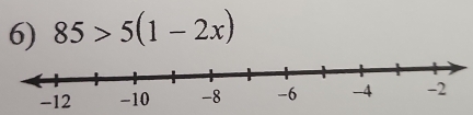 85>5(1-2x)