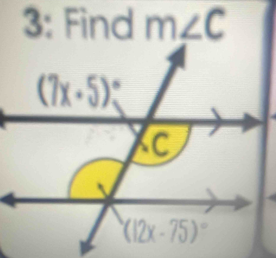 3: Find m∠ C