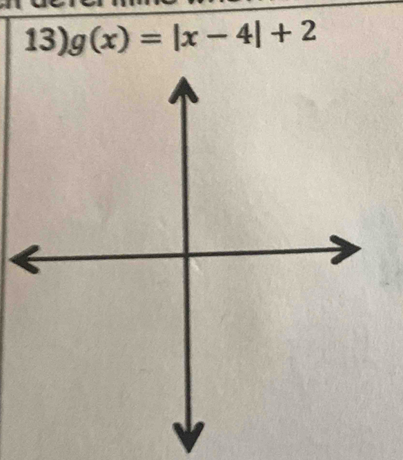 g(x)=|x-4|+2