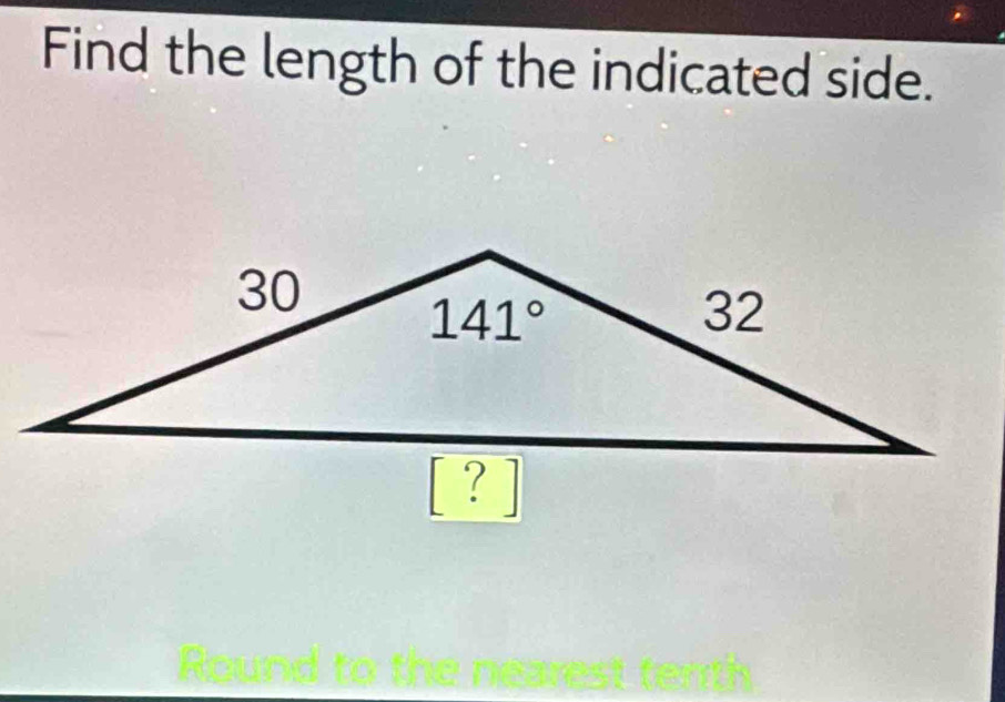 Find the length of the indicated side.
RB