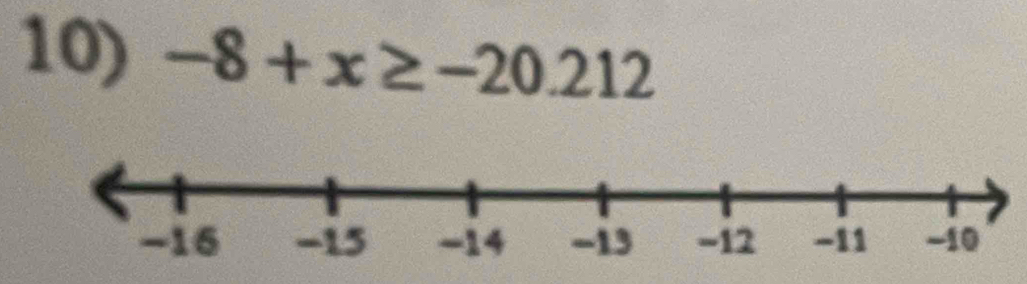 -8+x≥ -20.212