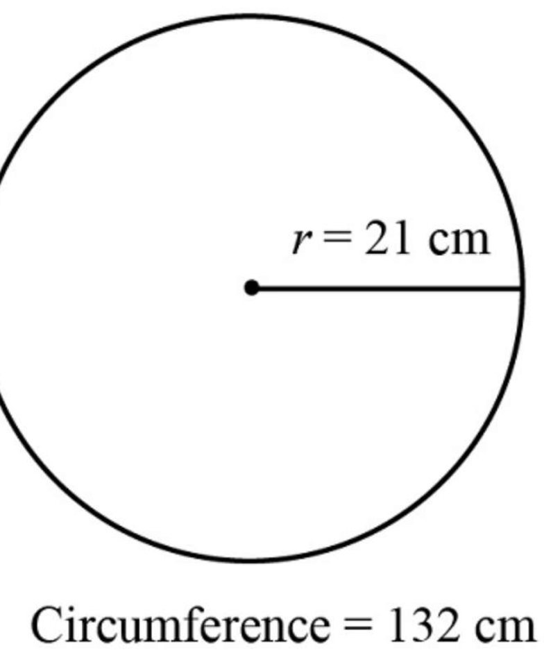 Circumference =132cm