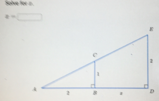 Solve for x.
a=□