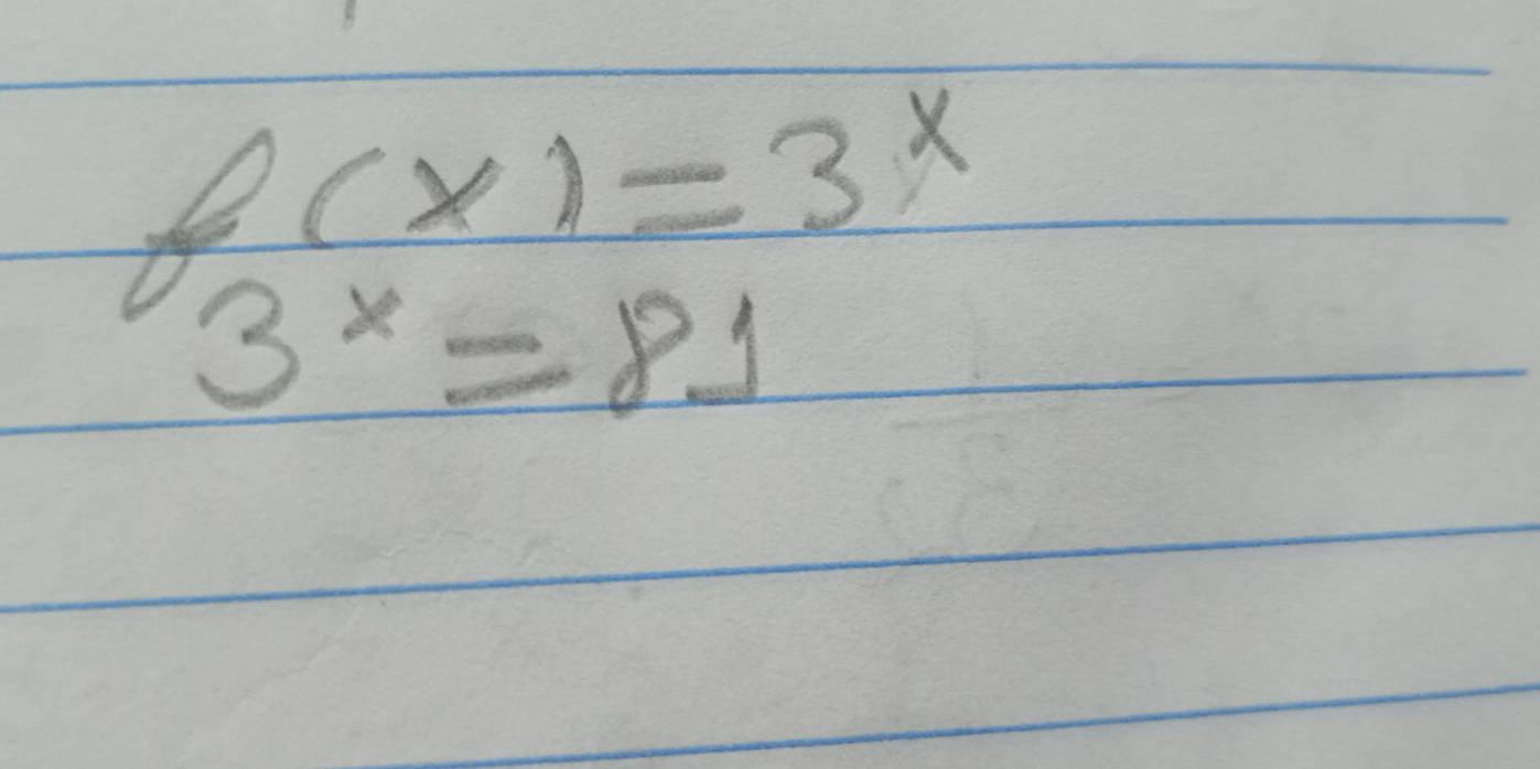 f(x)=3^x
3^x=81