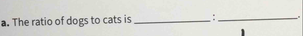 The ratio of dogs to cats is _:_ 
.