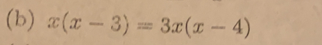 x(x-3)=3x(x-4)