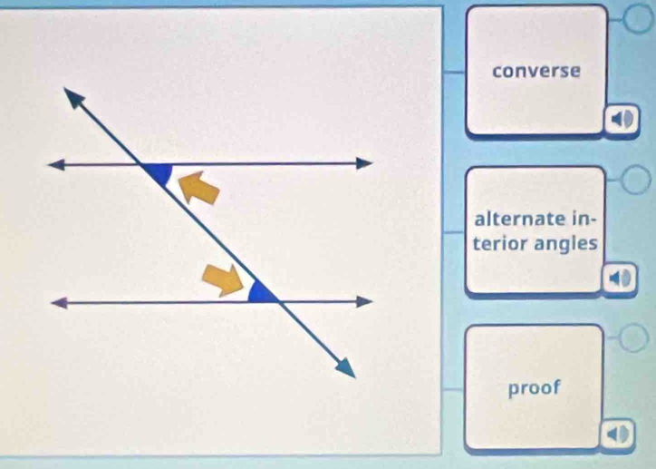 converse
alternate in-
terior angles
proof