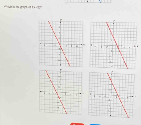 Which is the graph of f(x-2) ?