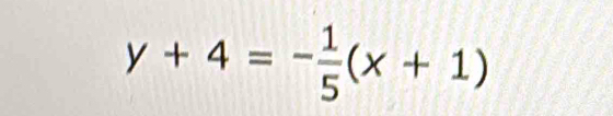 y+4=- 1/5 (x+1)