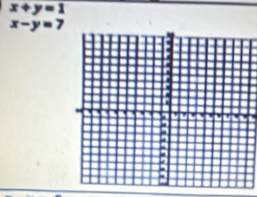 x+y=1
x-y=7
L