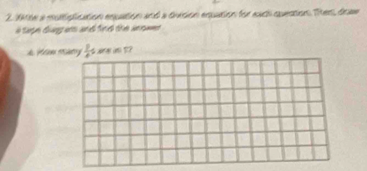 a multplication equation and a diision equation for each queation. Tes, draw 
# taợn đia a and lnd the angur
 p/4 = ？