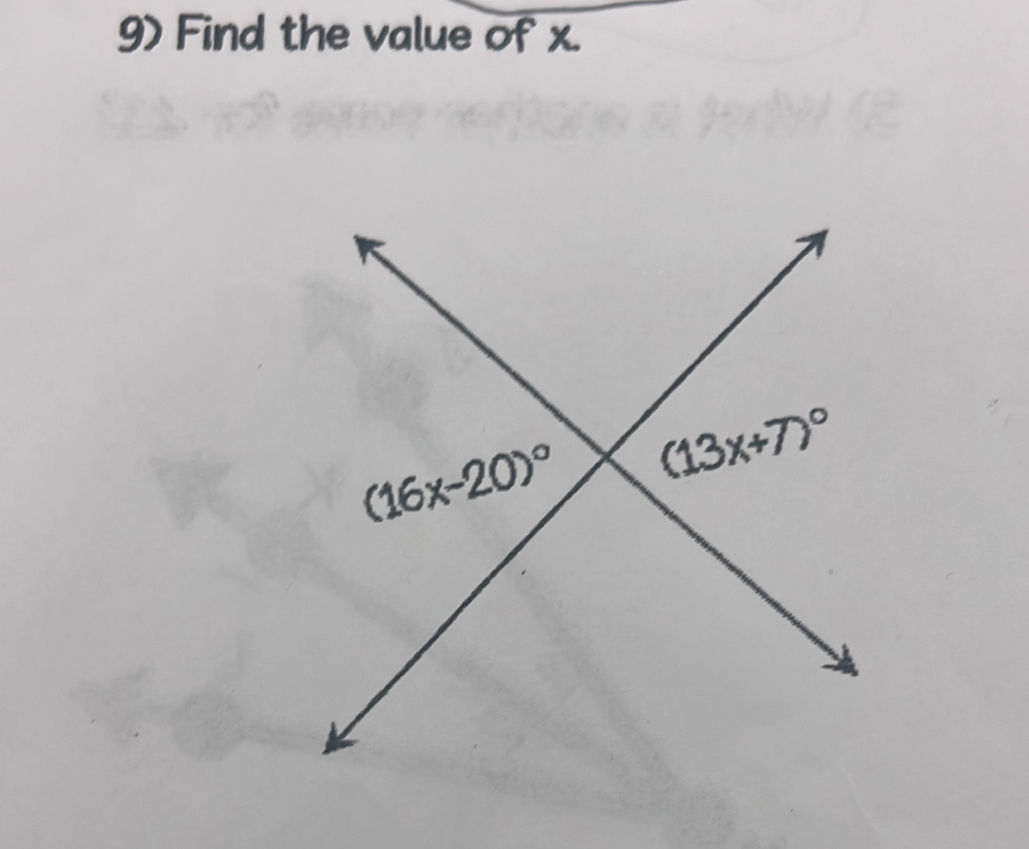 Find the value of x.