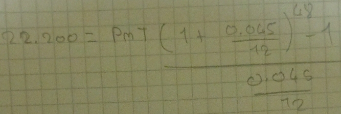 22· 2000=PA+frac (1+ (0.045)/18 )^28-1 (0.045)/12 