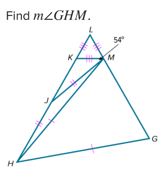 Find m∠ GHM.