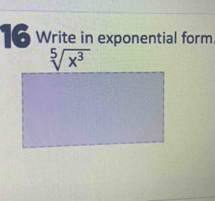 Write in exponential form